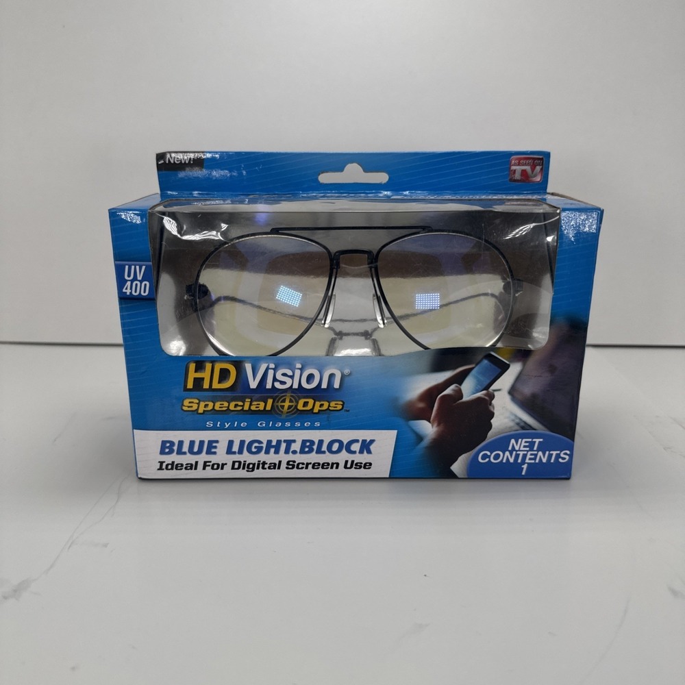 As Seen On TV HD Vision Special Ops Glasses Blue Light Block UV400 NEW (T115)